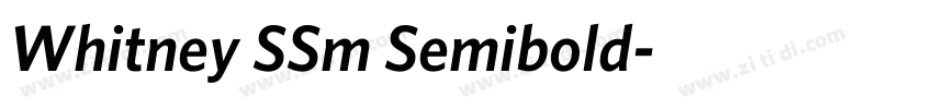 Whitney SSm Semibold字体转换